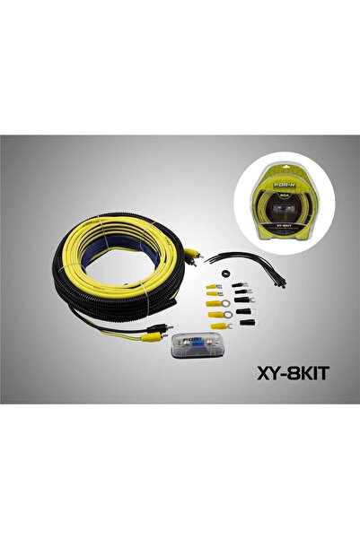 For-X 8ga Amfi Kablo Seti Kaliteli + Çakmak – Profesyonel Anfi Kablosu Seti 8ga