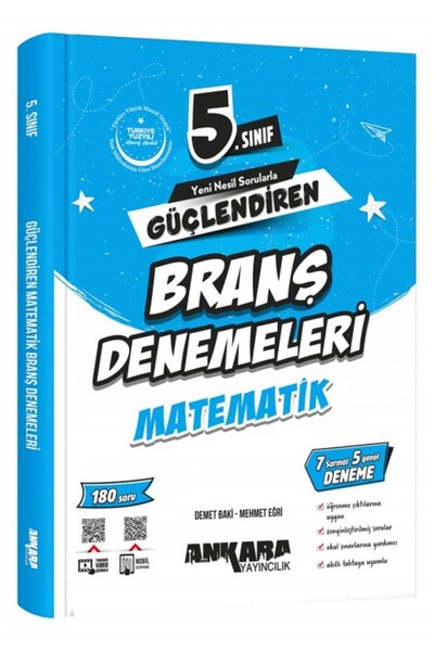 Ankara Yayıncılık ANKARA YAY. 5.SINIF GÜÇLENDİREN MATEMATİK BRANŞ DENEMELERİ