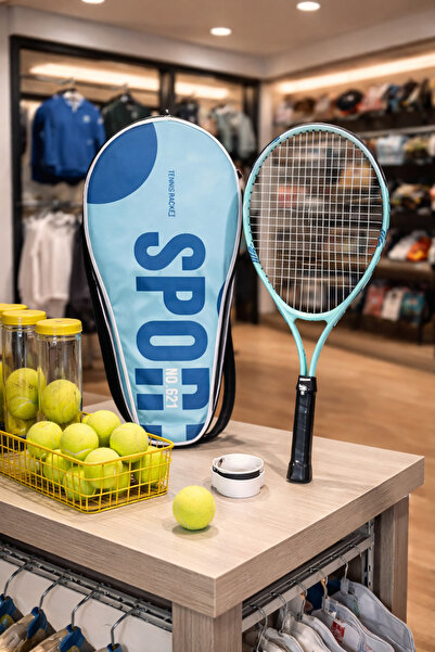 WELLCOLD Komple Çantalı Kort Çocuk Tenis Raketi Set 21 İnç