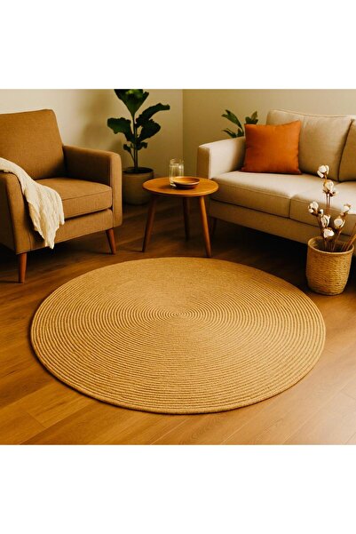 JÜTEX HOME Χαλί μοντέρνο πλεκτό κυκλικό χαλί από γιούτα με μοτίβο