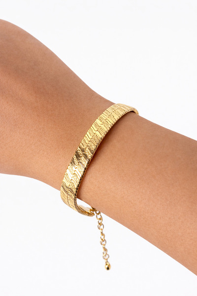 Selay Accessory سوار ذهبي مزدوج الجوانب - سوار نسائي عصري بتصميمين للاستخدام