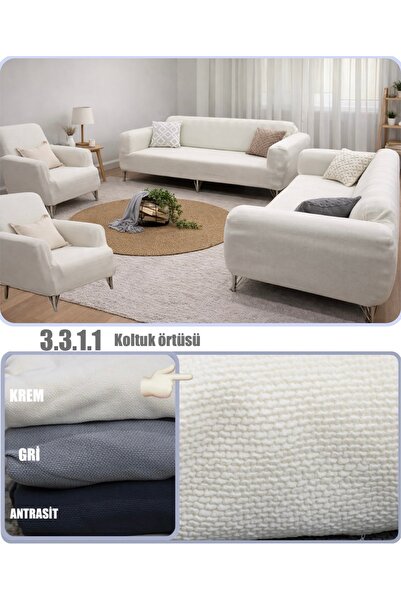 uzhanem 3.3.1.1 Koltuk Örtüsü Koltuk Kılıfı Takımı Ev Tekstili Sofa Cover
