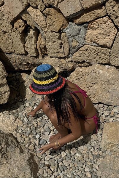 keisy Χειροποίητο Πλεκτό Ψάθινο Καπέλο Premium Bucket