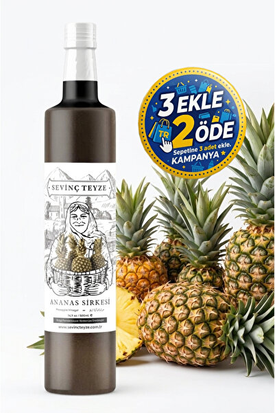 Organik Teyze Sevinç Teyze Ananas Sirkesi Doğal Fermantasyon Pineapple Vinega...