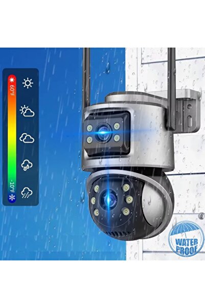 Ventus ICSee ViVa232 6MP Dual Lens 360° Görüş Hareketli Waterproof Gece Görüş Sesli Görüşme Akıllı Kamera