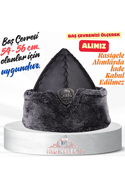 Hediyeleşin Μπορκ, Καλπάκ, Παραδοσιακό Αλπικό Καπέλο Καϊ, Μαύρο, ΜΕΓΕΘΟΣ ΣΕΡΒ...