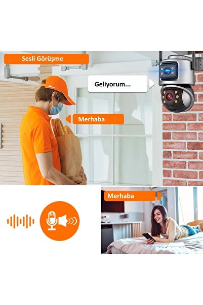 Ventus ICSee ViVa232 6MP Dual Lens 360° Görüş Hareketli Waterproof Gece Görüş Sesli Görüşme Akıllı Kamera