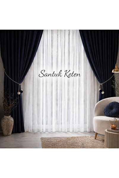 evihtiyaclarim by IOC Κυψελοειδή επάνω λινό μοτίβο εξαιρετικά ντραπέ κουρτίνα...