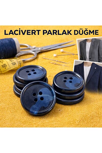 İMREN AKSESUAR Trençkot,Ceket,kaban,hırka Düğme 2,5 Cm Çubuk Düğme 1 Paket 10...