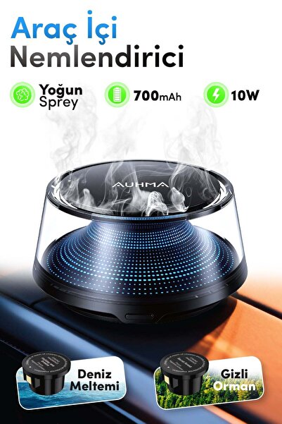 auhma AF-12 Araç İçi Nemlendirici & Koku Makinesi | Nano Mist Sessiz Çalışma ...