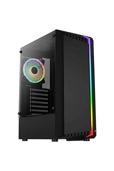 AEROCOOL Carcasă Bionic, Mid Tower, Sticlă securizată (Negru)