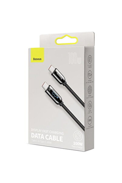 Baseus Cablu Date si Incarcare USB-C - USB-C Display, 100W, 1m, Negru CATSK-B01