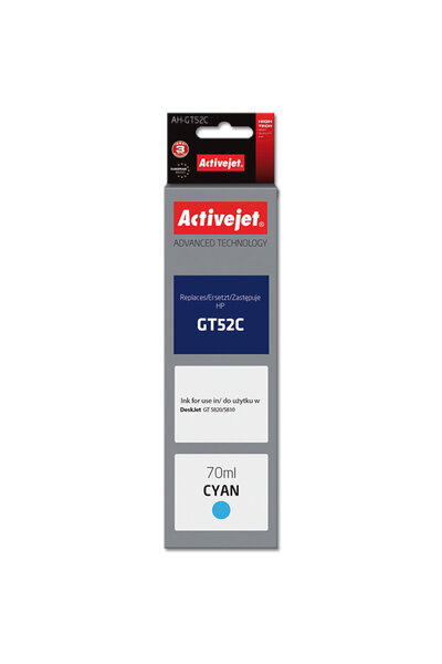 ActiveJet Compatible Printer Cartridge AH-GT52C for HP printer; HP GT-52C M0H...