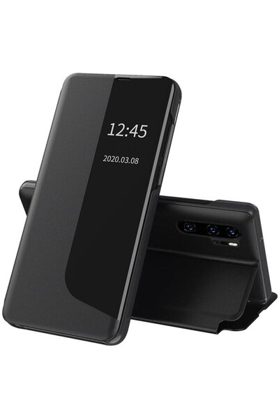 Techsuit Husă pentru Huawei P30 Pro / P30 Pro New Edition - Seria eFold - Neagră