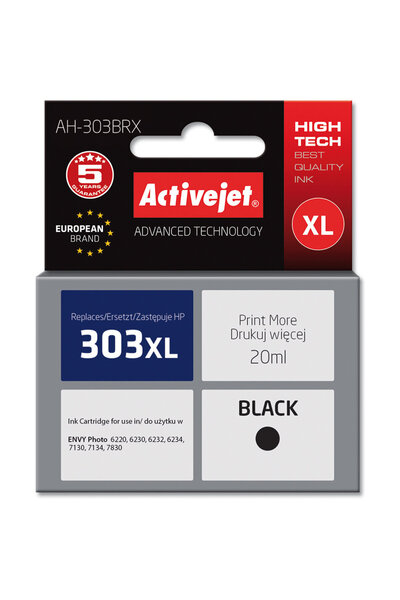 ActiveJet Cartuș de cerneală pentru HP 303XL T6n04AE, 20 ml, negru