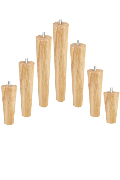 turanahşap Ξύλινο κωνικό πόδι- Πόδι βάσης, Πόδι καναπέ, Πόδι επίπλου, Μήκος: ...