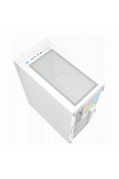 Gembird Carcasă Fornax 4000W ARGB ATX Midi Tower Albă