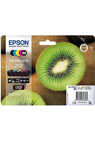 EPSON Cartus Imprimanta Ink Kiwi Multipack 202 | CMYK+photo black | Claria Pr...