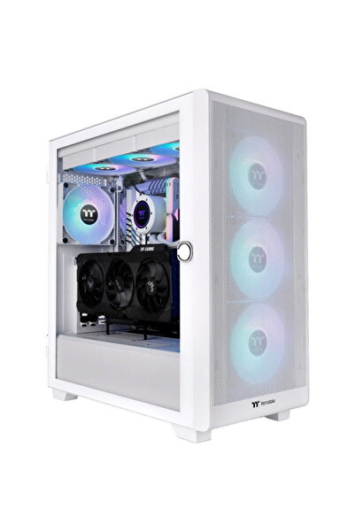 THERMALTAKE Carcasa PC S250 ARGB, tower (alb, sticlă securizată)