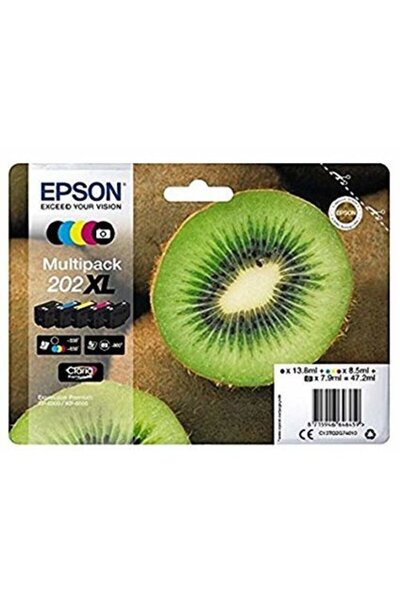 EPSON Cartus Imprimanta Cerneală Kiwi Multipack 202XL |   CMYK+negru foto |  ...