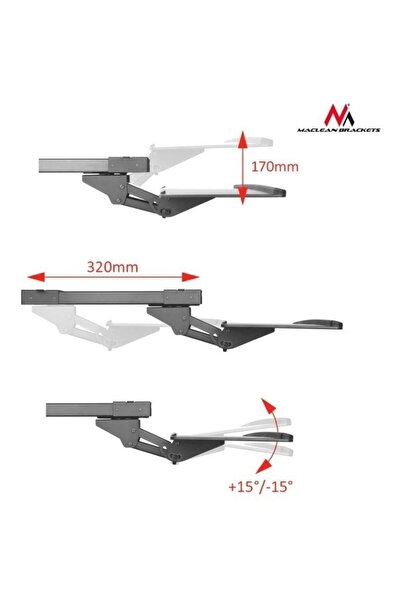 Maclean Suport TV / Monitor Suport Metalic Tastatura MC-757 max 2kg