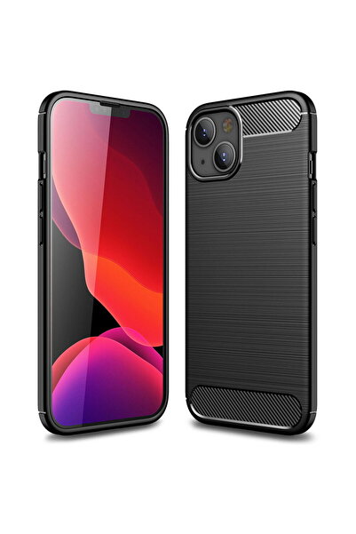 Techsuit Carcasă pentru iPhone 13 - Techsuit Carbon Silicone - Negru
