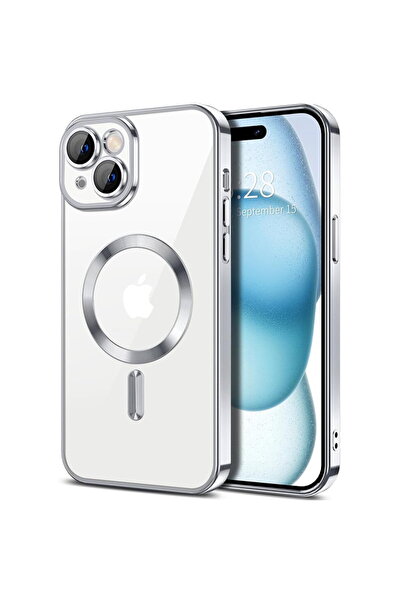 Techsuit Carcasă pentru iPhone 15 - Techsuit Luxury Crystal MagSafe - Argintie