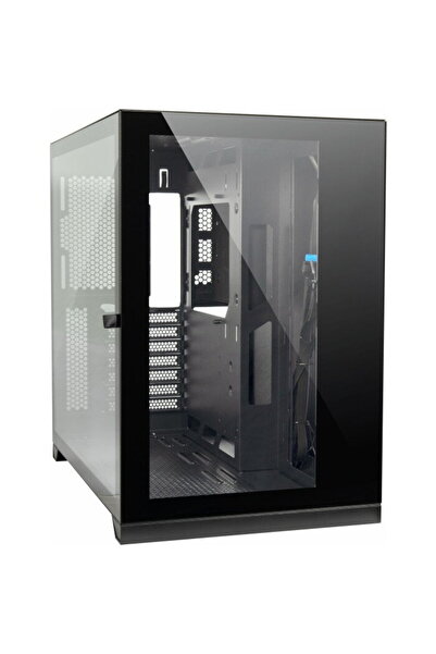 Inter-Tech Carcasa PC C-703 Vision, Tower (negru, sticlă securizată x 2)
