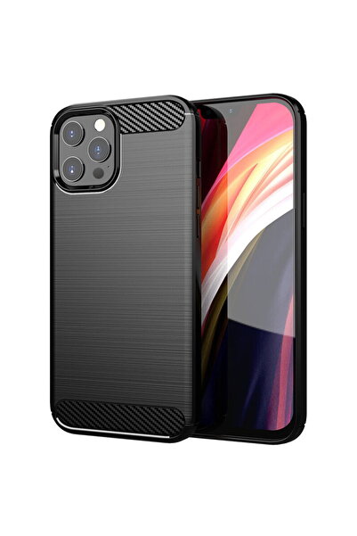Techsuit Carcasă pentru iPhone 14 Pro - Techsuit Carbon Silicone - Negru