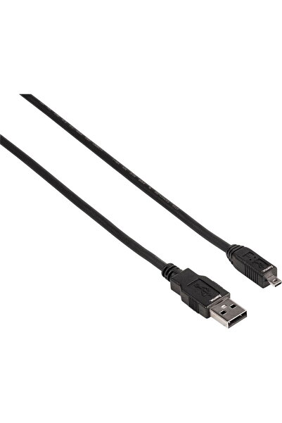 Hama Cablu de date USB 2.0 B8 Pin USB A - mini USB B negru 1,8 m