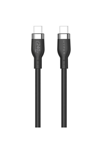 Hyper 2M Silicone 240W USB-C Charging Cable - Black