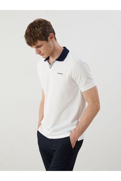 LC Waikiki Nevavm Polo Collar Pique Men's T-Shirt with Difference