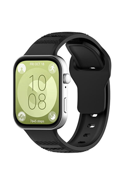 Techsuit Curea pentru Huawei Watch Fit 3 - Curea de ceas (W050) - Negru