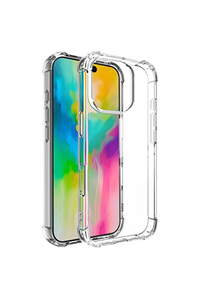 Techsuit Husă pentru iPhone 16 Pro Max - Silicon transparent rezistent la șoc...