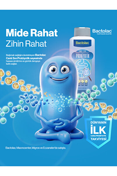Bactolac Aktif Probiyotik - 1000 Ml (dünyada Canlı Organizma Içeren Tek Sıvı Probiyotik)