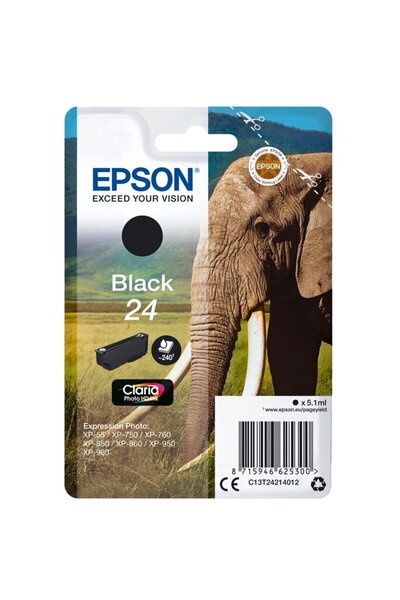 EPSON T2421 Ink Cartridge, Black, 5.1 ml