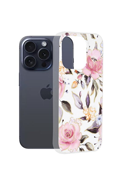 Techsuit Husă pentru iPhone 15 Pro - Techsuit Marble Series - Chloe White
