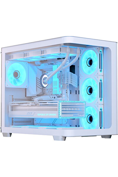 AEROCOOL Carcasa PC Midi P500C-G-WT-V1 o.N. Sticlă securizată integrală (Wh)