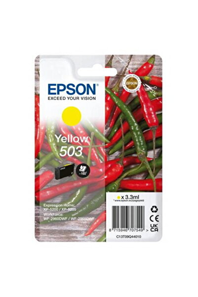 EPSON 503 Ink Cartridge, Standard, Yellow, 3.3 ml