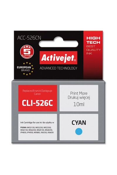 ActiveJet Cartus Imprimanta COMPATIBIL ACC-526CN for Canon printer; Canon CLI...
