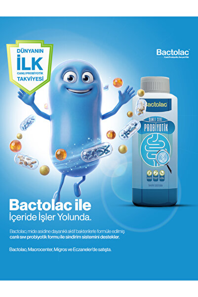 Bactolac Aktif Probiyotik - 1000 Ml (dünyada Canlı Organizma Içeren Tek Sıvı Probiyotik)