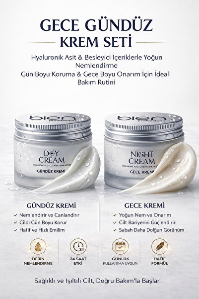 Bien Professional Gece Gündüz Bakım Kremi Seti Aydınlatıcı Onarıcı