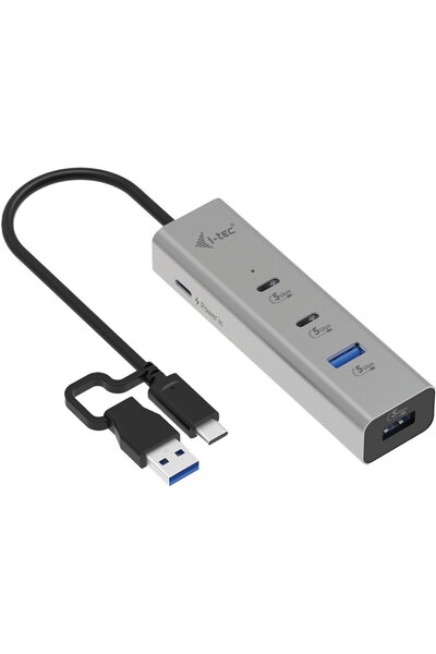 Other Hub USB i-Tec CAHUBMETAL2A2CPD, 4 porturi, argintiu, 30mm, 20cm