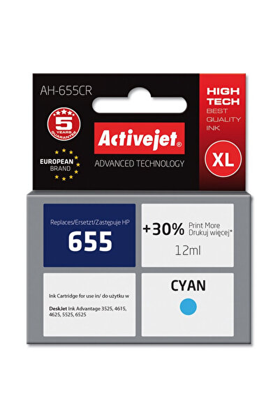 ActiveJet Compatible Printer Cartridge AH-655CR for HP printer; HP 655 CZ110A...