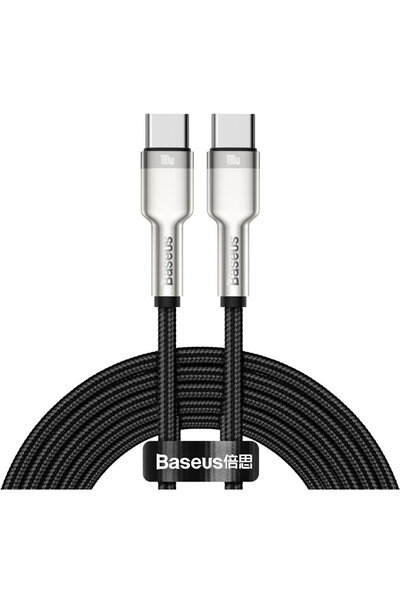 Baseus Cablu Type-C la Type-C, Încărcare Super Rapidă, 100W, 480Mbps, 20V, 5A...