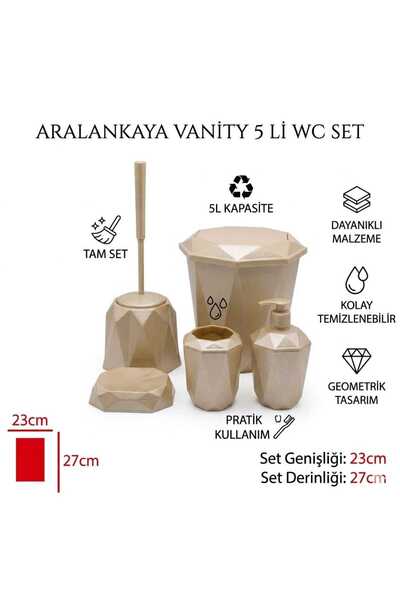 Lider MAGNESİA BANYO SETİ 5'Lİ