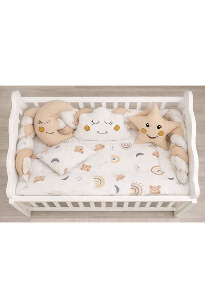 BANANA BABY BANANA 7 PARÇA YILDIZ BULUT AY OYUNCAKLI ÖRGÜLÜ YIKANABİLİR UYKUSETİ