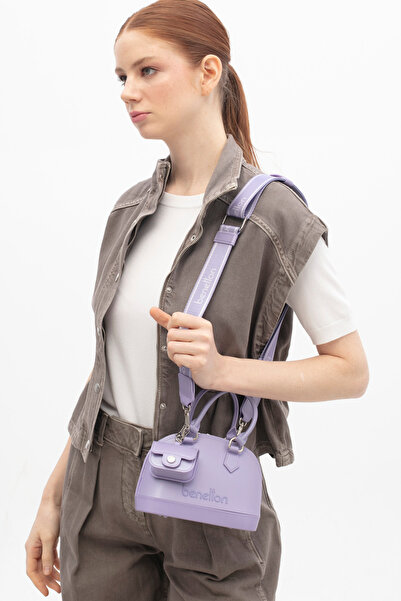 United Colors of Benetton حقيبة كروس نسائية ليلكية BNT1705
