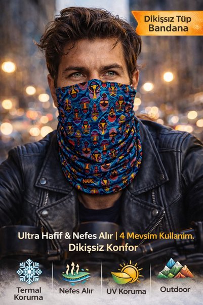 colizon Unisex Motorcycle Mask Bandana – UV Protective Thermal Outdoor Neck Gaiter-Buff