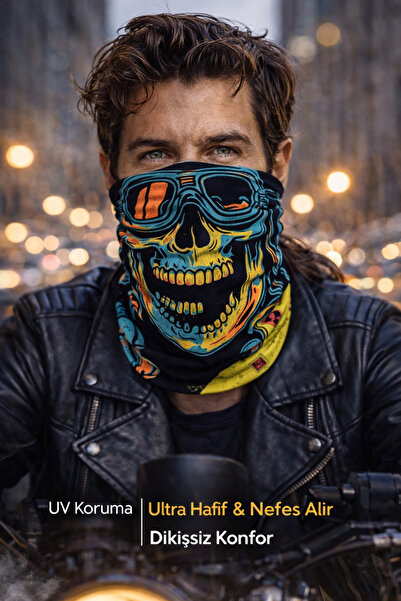 colizon Unisex Motosiklet Maskesi Bandana – UV Korumalı Termal Outdoor Boyunl...